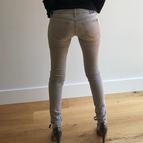 MAVI LOW RISE SKINNY GREY JEANS - 26 - Picture 3 of 9